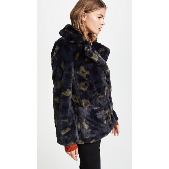 Zadig & Voltaire Miles Leo Faux Fur Coat Small - Picture 4 of 14